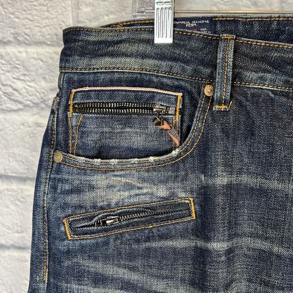 Cult of Individuality Men Rebel Cargo Zip Moto Straight Denim Jeans 38x34 (39X31 - Picture 7 of 16